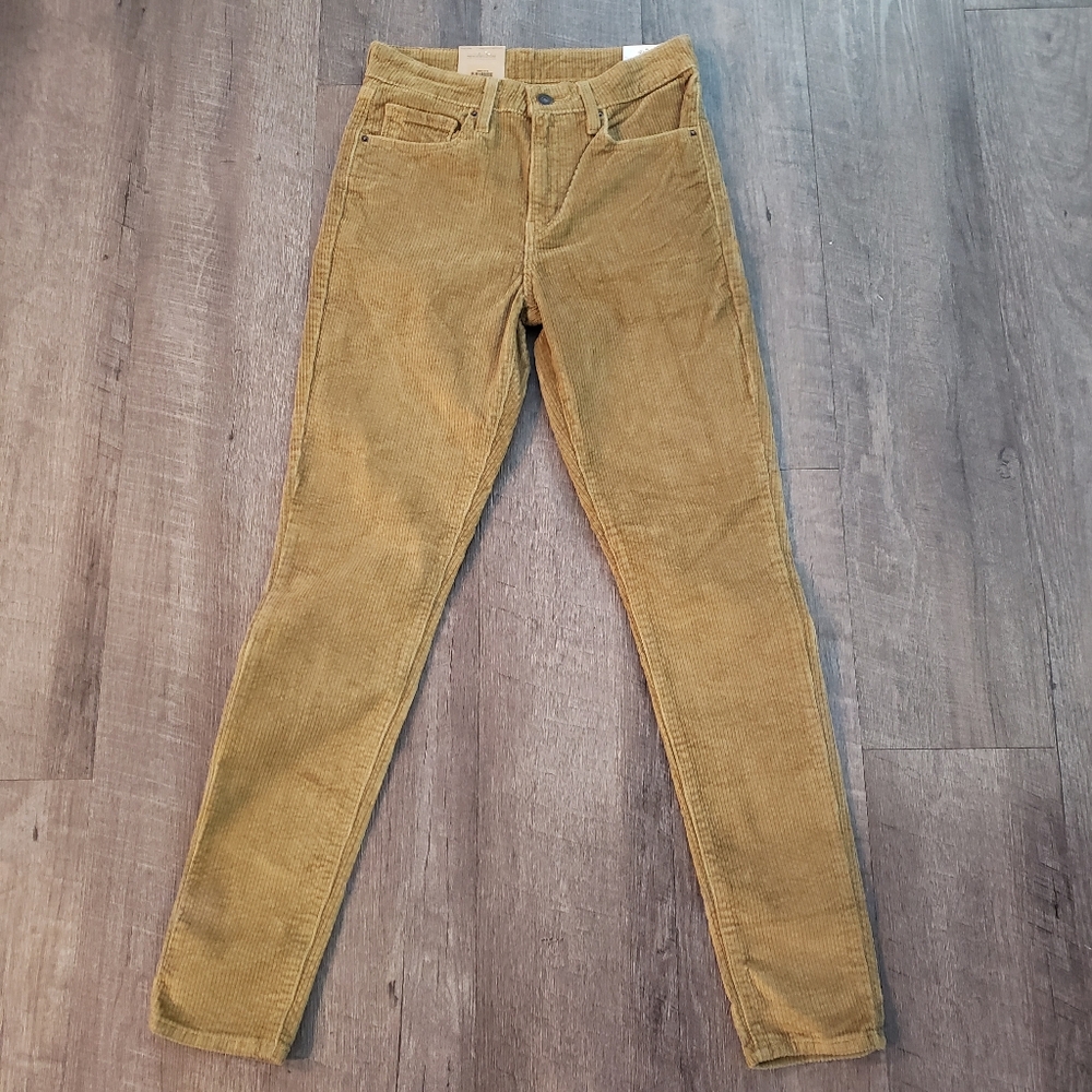 Levi’s Women's 721 High Rise Skinny Corduroy Pants Tan Size 28x30